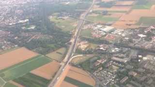 preview picture of video 'Landing at Düsseldorf International Airport, North Rhine-Westphalia, Germany - August 2013'