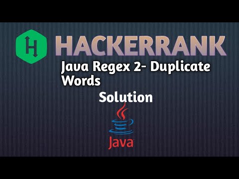 Java Regex 2 Duplicate Words Hackerrank Problem Javasolution Duplicate Javaprogramming