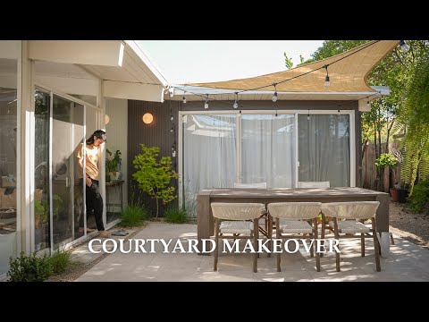 Courtyard renovation - Complete makeover in half year｜Mid-century Eichler Home Outdoor Living