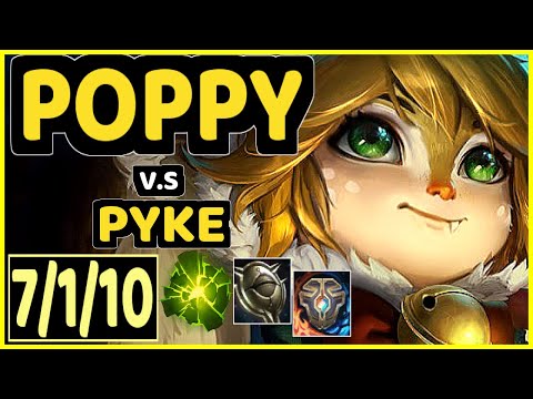 MIKYX (POPPY) vs PYKE - 7/1/10 KDA BOTTOM SUPPORT CHALLENGER GAMEPLAY - EUW