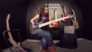 Video thumbnail for Anna Sentina and her V49K Vanquish bass Kiesel Guitars Carvin Guitars by Kiesel Guitars