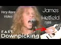James Hetfield 1986 Downpicking Skills Metallica Master Of Puppets Live Fastest Guitarist Ever
