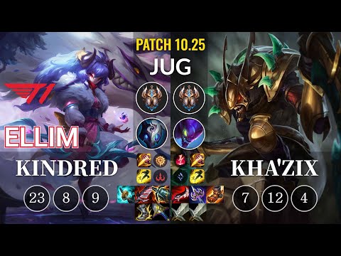 T1 Ellim Kindred vs Kha'Zix Jungle - KR Patch 10.25