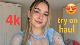 Download lagu 4K Lingerie Try On Haul See Everything Sheer Transparent Micro Bikini & See-through Dresses with me mp3