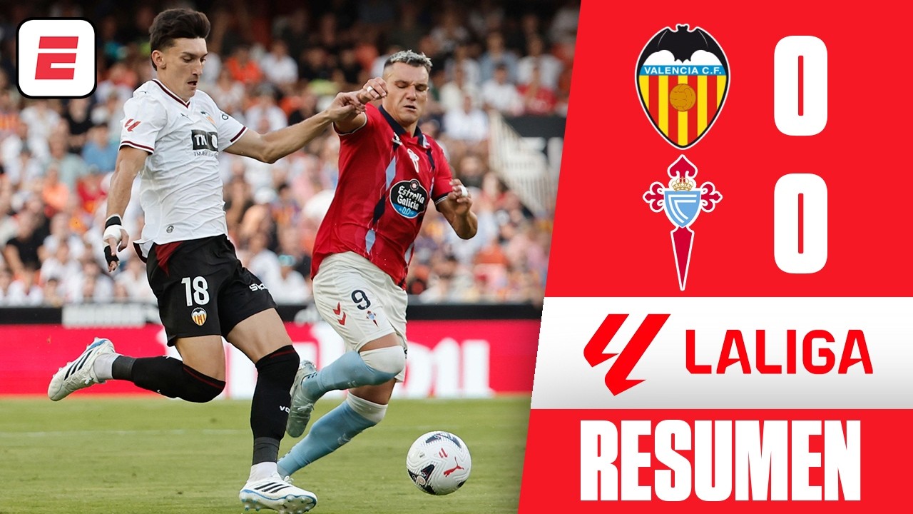 VALENCIA y CELTA DE VIGO reparten puntos tras empatar sin goles en LA LIGA | Resumen