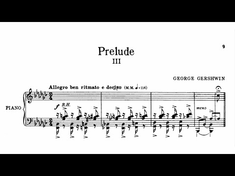 George Gershwin - Prelude No. 3 (Piano Solo)