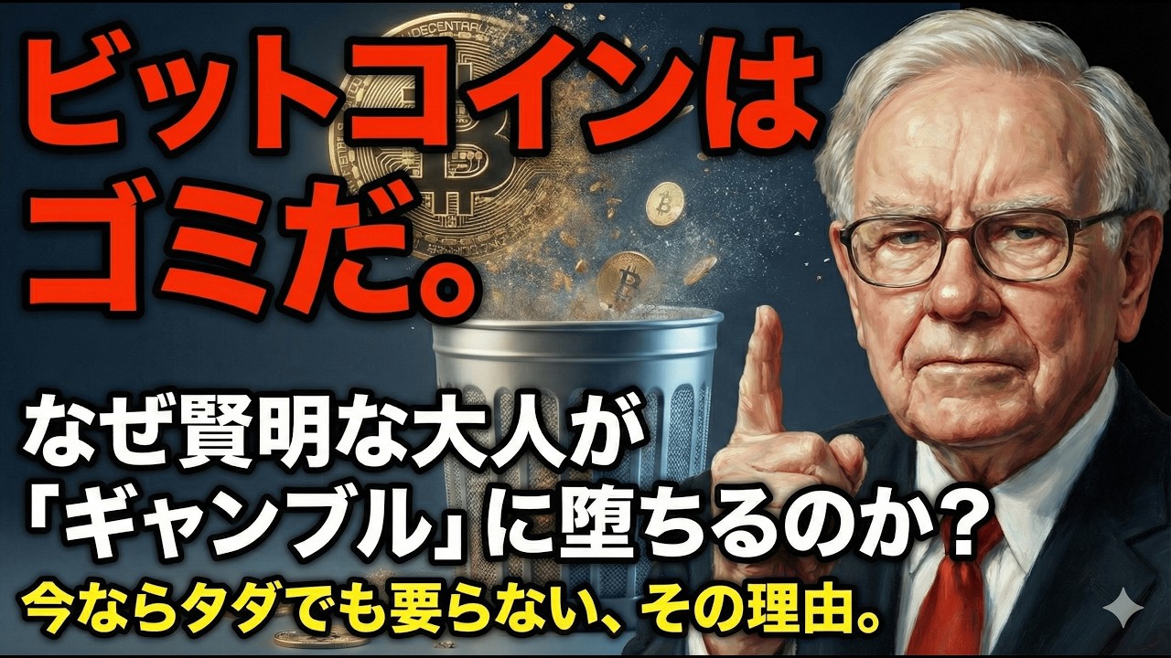 【それは投資ではない】あなたが10年持ち続けても1円も利益を生まない「非生産的資産」に、未来を託してはいけません。バフェットがビットコインを買わない本当の理由。投資家が知るべき通貨の本質論。