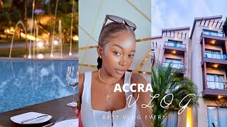 Accra Vlog: Got 3 piercings,road trip to Peduase, dinner at Marriot, lunch at rose garden & sunsets