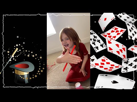 FAMiLY MAGiC SHOW!! Adley preforms new tricks for Dad! Floating Straw & Disappearing Bird #shorts