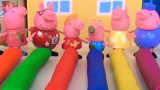 How to Make Play-doh Creations with Peppa Pig & Family using Cookie Cutters