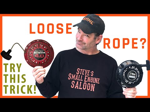 EASY TRICK To Tighten A Limp Starter Rope That Won't Retract