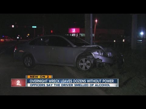 Car hits pole, Tulsa residents without power on north Peoria