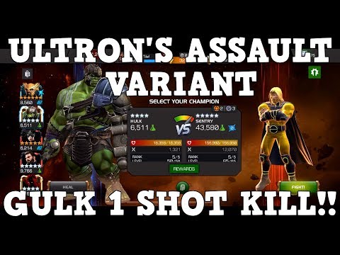 Ultron's Assault Variant - GULK 1 SHOT KILL!! - Marvel Contest of Champions