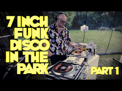 Funk, disco. Live DJ mix PART ONE. 7" vinyl singles 45s. Rec @ Agrykola Park, Warsaw 23/06/2023