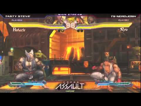 Cross Assault Day 1: Tasty Steve vs TS NerdJosh Team Challenge Match - Street Fighter X Tekken