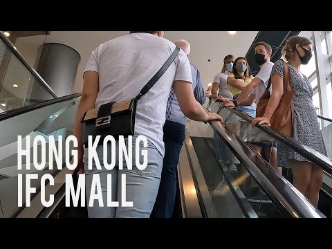 [4K] HONG KONG | Excursão a pé pelo IFC Mall, Central (2022)
