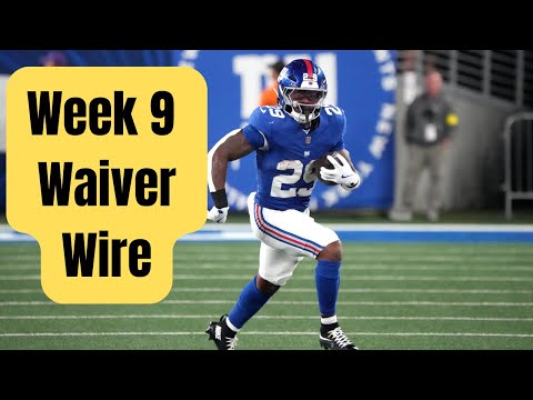 Week 9 Waiver Wire Fantasy Football 2025