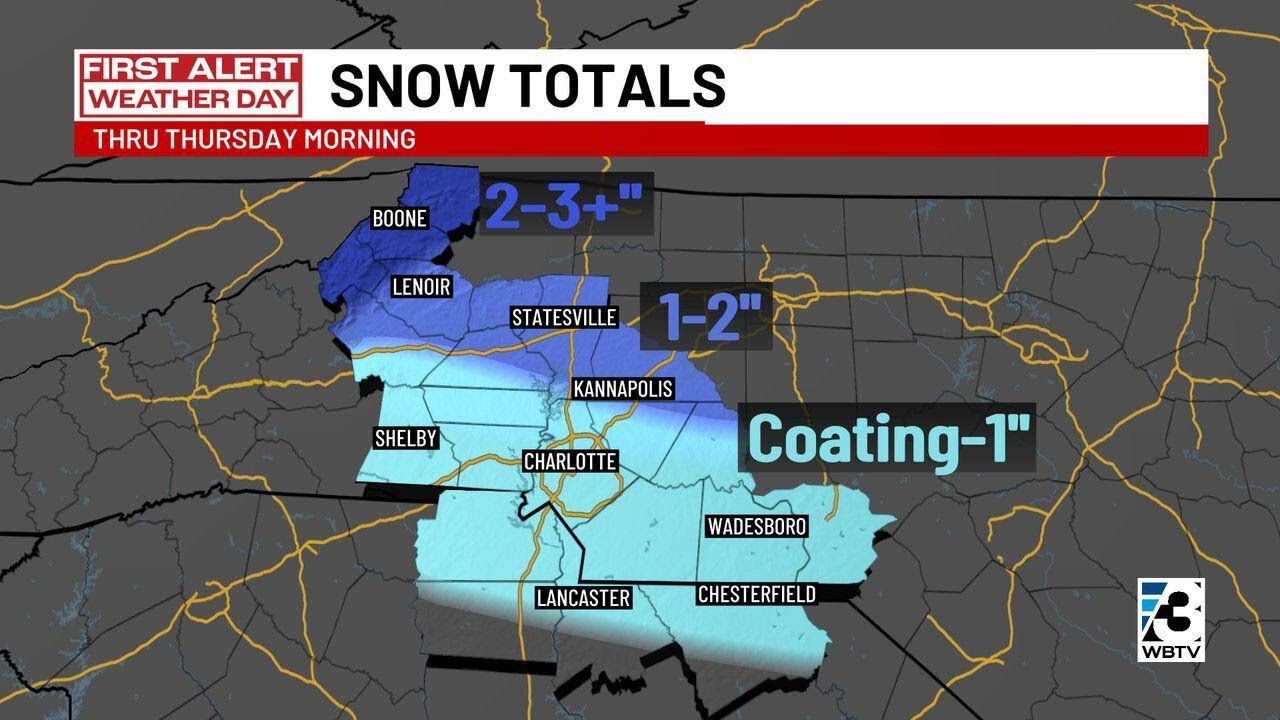 Latest round of winter weather in Carolinas to bring snow, wintry mix