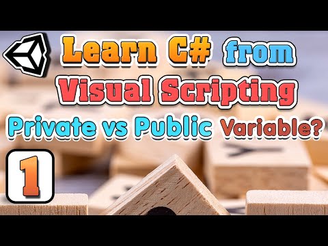 Beginner to Master C# code from Visual Scripting / Private & Public Variable / Unity Tutorial P1