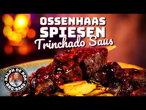 Ossenhaas spiesjes op de VUURPLAAT