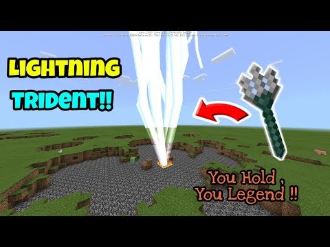 [MCPE]How to make LIGHTNING TRIDENT !! ( No mods / addons )