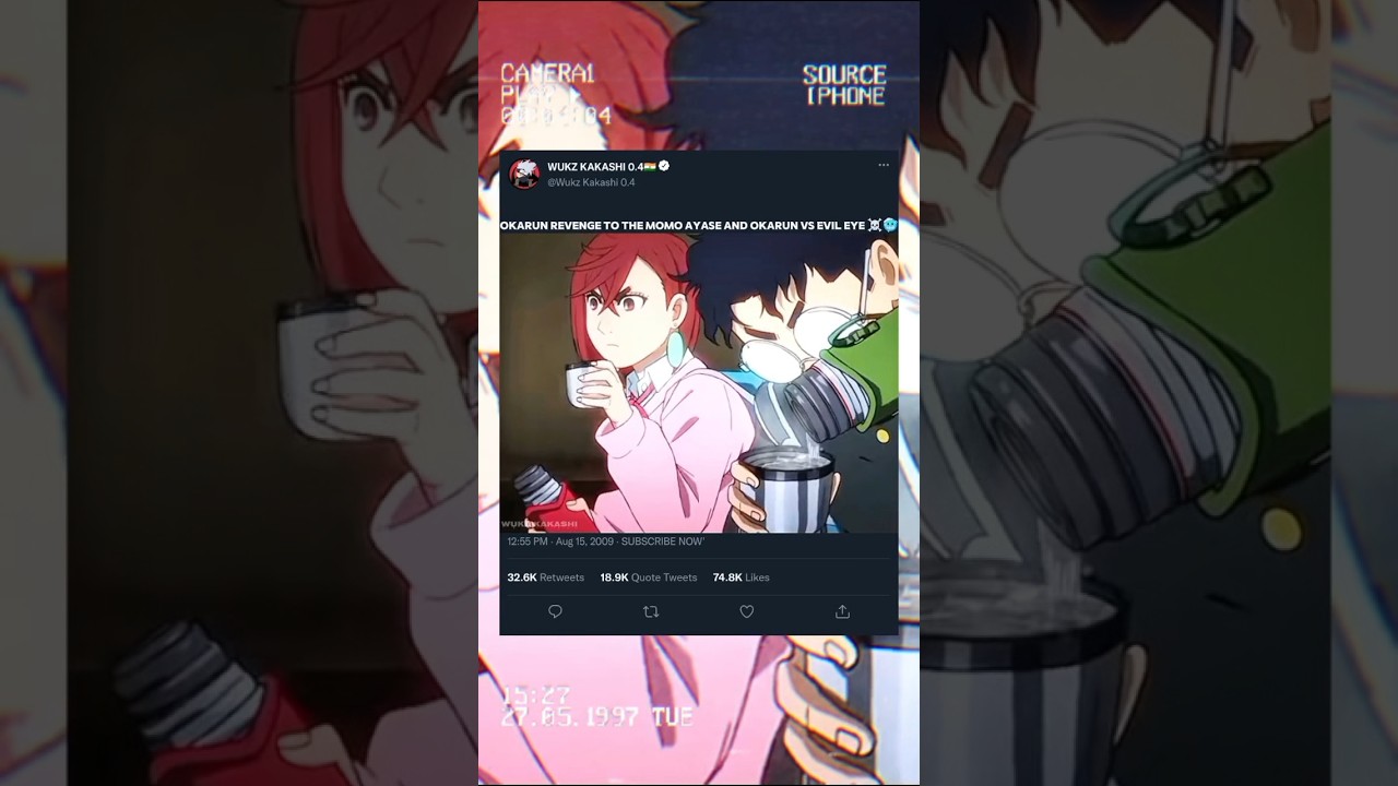 OKARUN REVENGE TO THE MOMO AYASE AND OKARUN VS EVIL EYE ☠️🥶#ayase#okarun #kentakakura #shiratorizawa