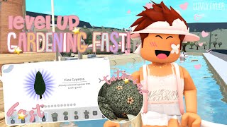 How To Level Up In Gardening FAST! 🌳 *BLOXBURG TIPS* 🌷 | Roblox Bloxburg Tips