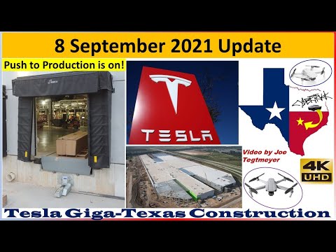 Tesla Gigafactory Texas 8 September 2021 Cyber Truck & Model Y Factory Construction Update (07:45AM)