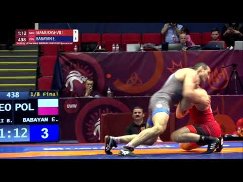 1/8 GR - 77 kg: B. MAMUKASHVILI (GEO) v. E. BABAYAN (POL)