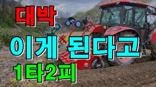 생강밭 만들기 이렇게 쉬울 줄이야? 콩파종기가 효자네  생강두둑만들기 / 생강심는시기