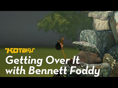 Getting Over It with Bennett Foddy is a game about using a sledgehammer to climb a mountain