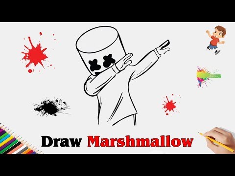 [EASY GUIDE] How to Draw Marshmello Man (👨‍🏫 Art) Video