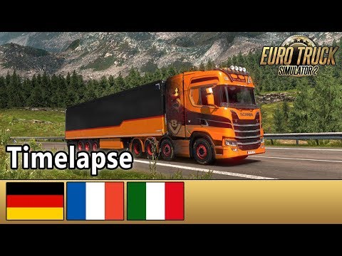 Euro Truck Simulator 2 Timelapse from Mannheim to Torino Italy - ETS2 Timelapse
