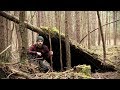 Primitive Survival Shelter Build With Bare Hands No Tools Needed
