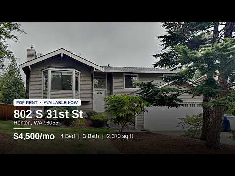 Discover Your New Home in Renton -  Lawn care is provided and paid for by the owner. property video
