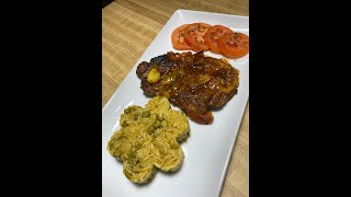 Spicy Sweet & Sour Garlic Pork Chops Dinner