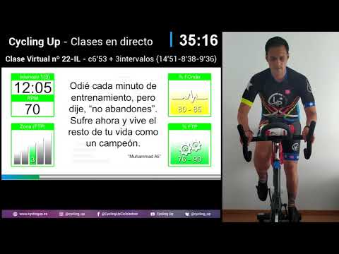 Clase Virtual N°22 Directo Cycling Up - Interválico Largo Ciclo Indoor by David Aguado