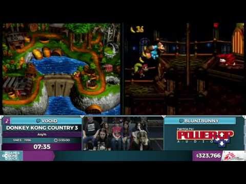 Donkey Kong Country 3 race by V0oid and BluntBunny in 51:27 - SGDQ 2016 - Part 88