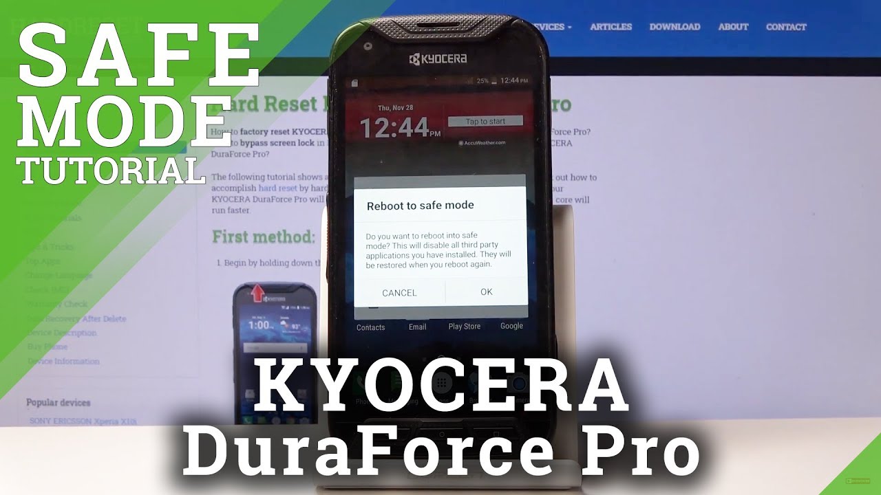 Safe Mode in KYOCERA Duraforce Pro - Diagnostic Mode