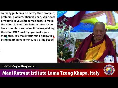 20171019 1930 LZR ILTK Italy - How to integrate bodhichitta in daily life by meditating lam rim