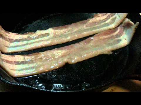 Cooking Bacon Up Close Slow HD