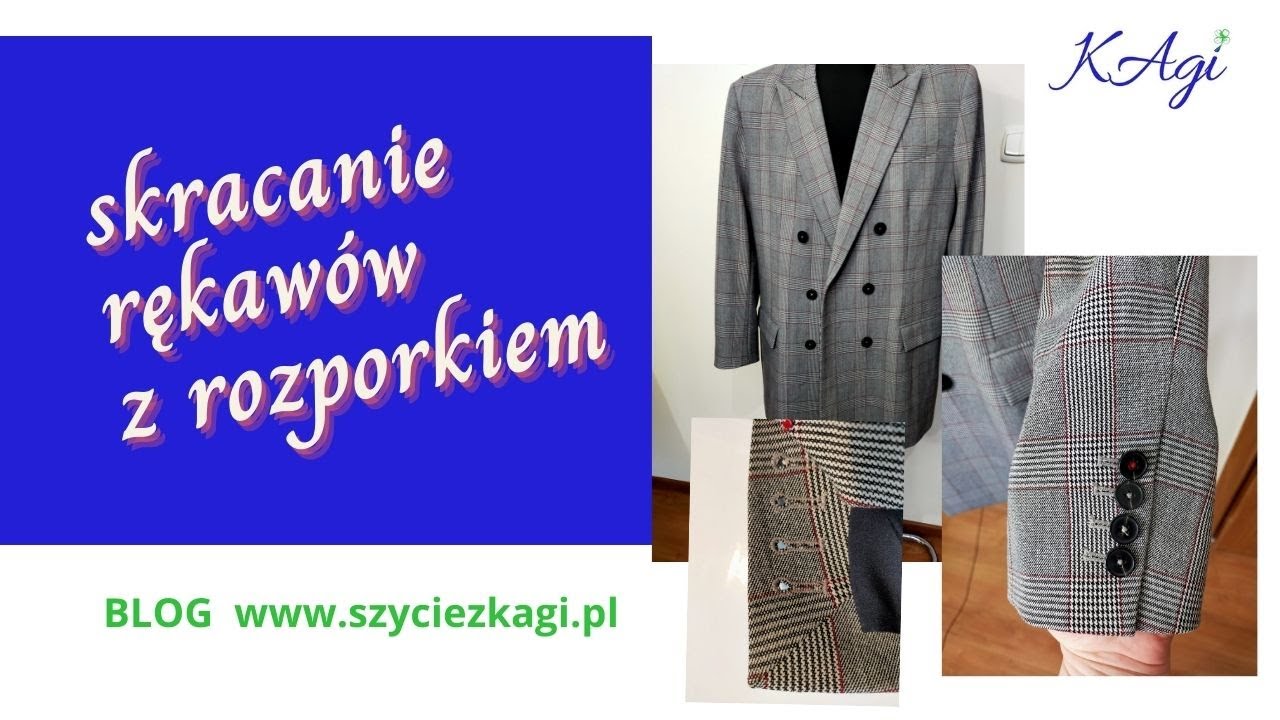 Skracanie rękawa z rozporkiem w marynarce