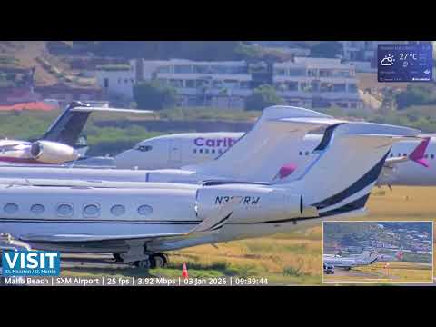 LIVE SXM Airport January 3 ✈️ -  Maho Beach Sint Maarten