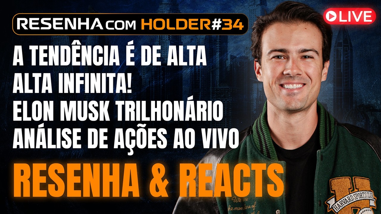 Análise de AÇÕES AO VIVO, REACTS e RESENHA DA BOLSA DE VALORES