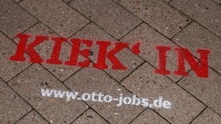 preview picture of video 'Guerilla Marketing Agentur: Floor Stencils - Otto-Jobs.de beim Barcamp Hamburg'