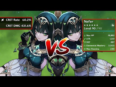 Nefer 3000 Elemental Mastery VS 400% Crit Damage