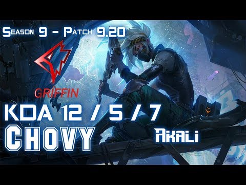 GRF Chovy AKALI vs TWISTED FATE Mid - Patch 9.20 EUW Ranked
