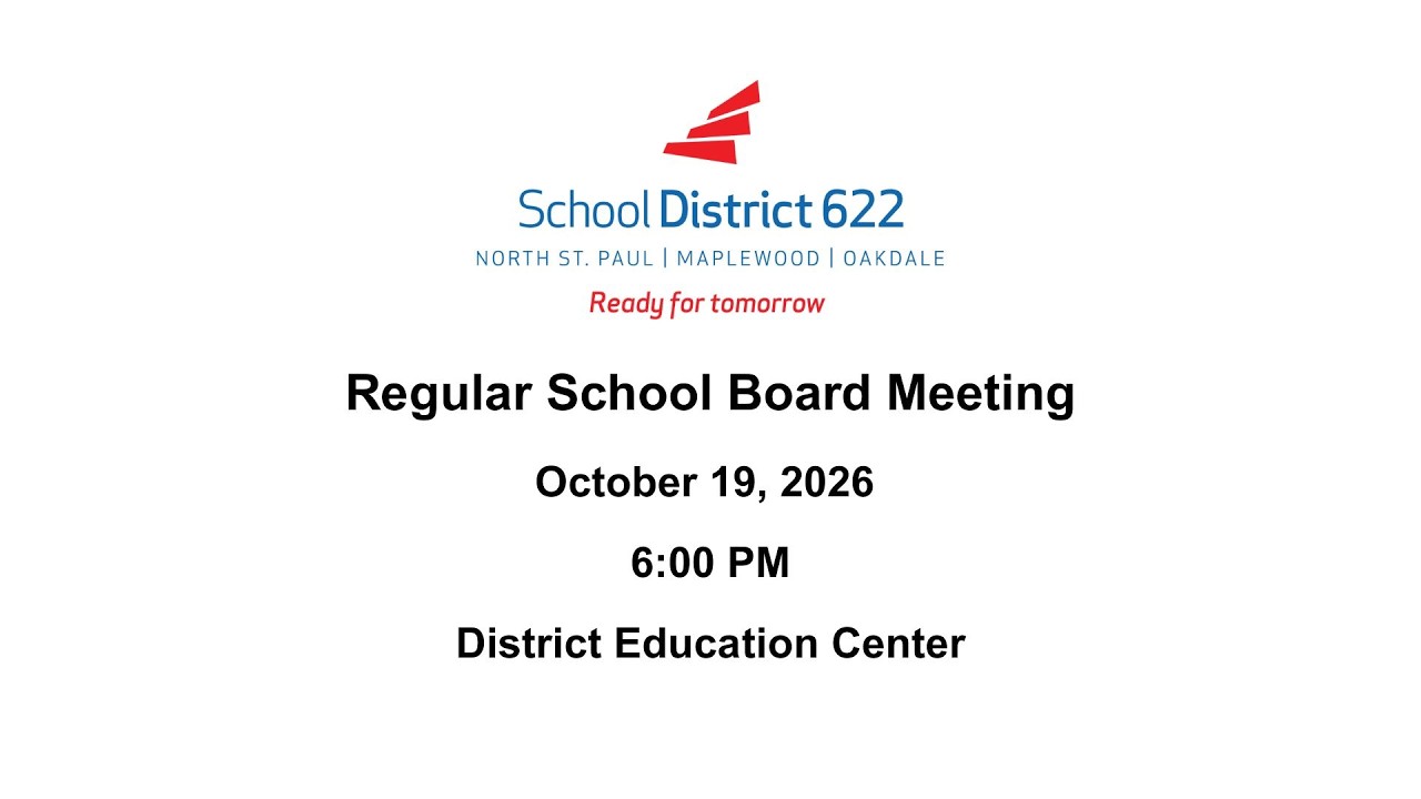 Regular School Board Meeting: October 19, 2026