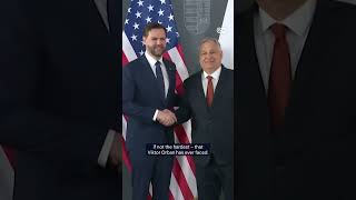 US Vice President Vance visits Hungary to support Orban ahead of national election