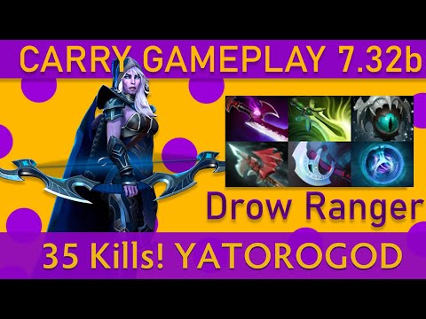 💥35 Kills! YATOROGOD Drow Ranger Carry Gameplay - Top MMR Dota 2